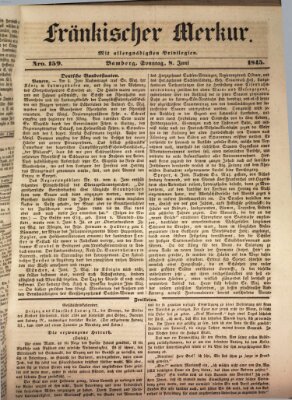 Fränkischer Merkur (Bamberger Zeitung) Sonntag 8. Juni 1845