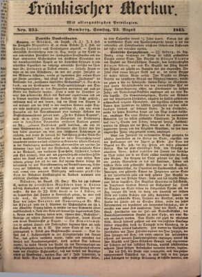 Fränkischer Merkur (Bamberger Zeitung) Samstag 23. August 1845