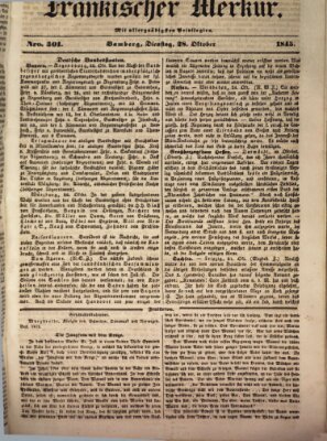 Fränkischer Merkur (Bamberger Zeitung) Dienstag 28. Oktober 1845