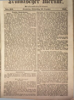 Fränkischer Merkur (Bamberger Zeitung) Donnerstag 18. Dezember 1845