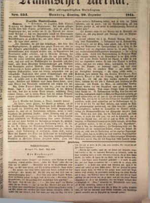 Fränkischer Merkur (Bamberger Zeitung) Samstag 20. Dezember 1845