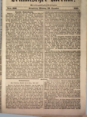 Fränkischer Merkur (Bamberger Zeitung) Montag 22. Dezember 1845