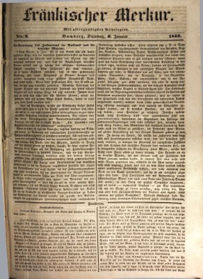 Fränkischer Merkur (Bamberger Zeitung) Dienstag 6. Januar 1846