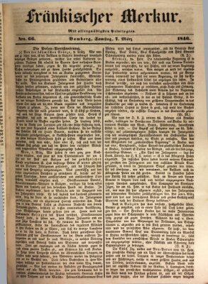 Fränkischer Merkur (Bamberger Zeitung) Samstag 7. März 1846