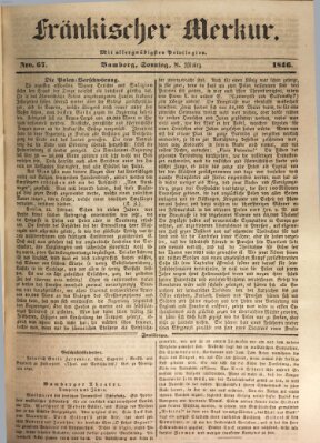 Fränkischer Merkur (Bamberger Zeitung) Sonntag 8. März 1846