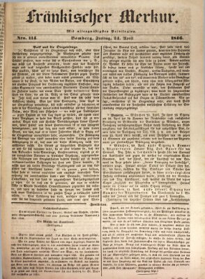 Fränkischer Merkur (Bamberger Zeitung) Freitag 24. April 1846