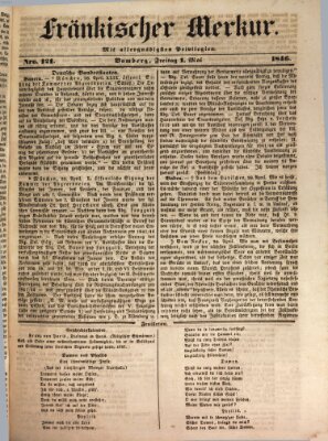 Fränkischer Merkur (Bamberger Zeitung) Freitag 1. Mai 1846