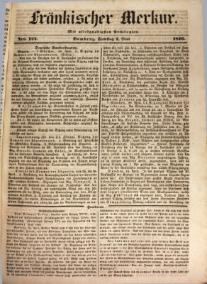 Fränkischer Merkur (Bamberger Zeitung) Samstag 2. Mai 1846