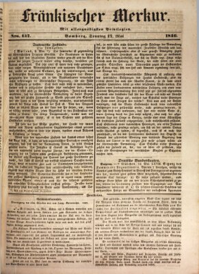 Fränkischer Merkur (Bamberger Zeitung) Sonntag 17. Mai 1846