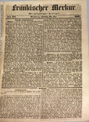 Fränkischer Merkur (Bamberger Zeitung) Samstag 23. Mai 1846