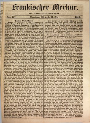 Fränkischer Merkur (Bamberger Zeitung) Mittwoch 27. Mai 1846