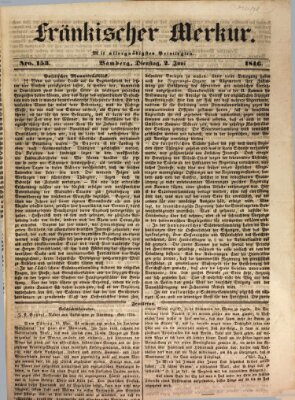 Fränkischer Merkur (Bamberger Zeitung) Dienstag 2. Juni 1846