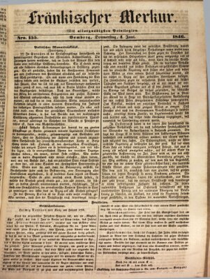 Fränkischer Merkur (Bamberger Zeitung) Donnerstag 4. Juni 1846