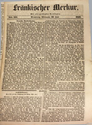 Fränkischer Merkur (Bamberger Zeitung) Mittwoch 10. Juni 1846