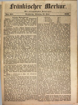 Fränkischer Merkur (Bamberger Zeitung) Sonntag 14. Juni 1846