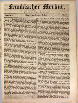 Fränkischer Merkur (Bamberger Zeitung) Montag 6. Juli 1846