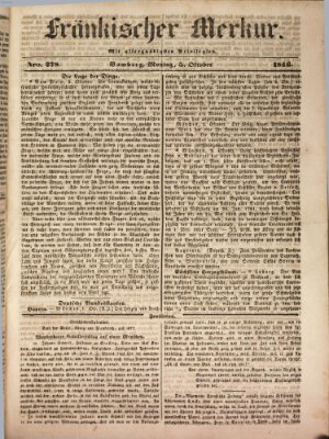 Fränkischer Merkur (Bamberger Zeitung) Montag 5. Oktober 1846