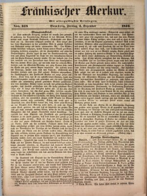 Fränkischer Merkur (Bamberger Zeitung) Freitag 4. Dezember 1846