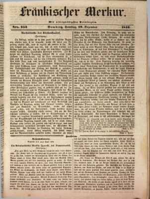 Fränkischer Merkur (Bamberger Zeitung) Samstag 19. Dezember 1846