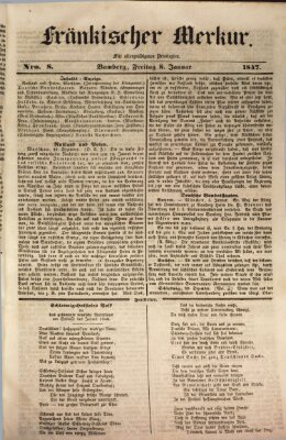 Fränkischer Merkur (Bamberger Zeitung) Freitag 8. Januar 1847