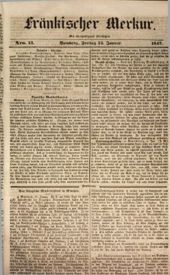 Fränkischer Merkur (Bamberger Zeitung) Freitag 15. Januar 1847