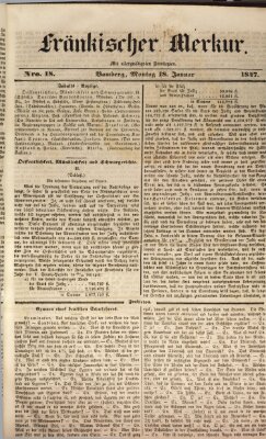 Fränkischer Merkur (Bamberger Zeitung) Montag 18. Januar 1847