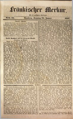 Fränkischer Merkur (Bamberger Zeitung) Sonntag 24. Januar 1847