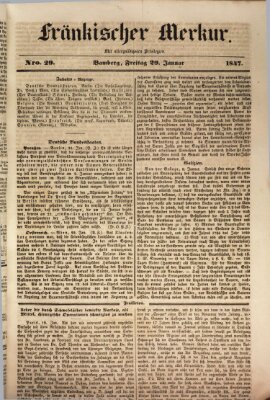 Fränkischer Merkur (Bamberger Zeitung) Freitag 29. Januar 1847