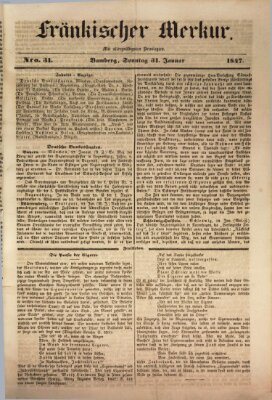 Fränkischer Merkur (Bamberger Zeitung) Sonntag 31. Januar 1847