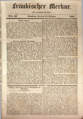 Fränkischer Merkur (Bamberger Zeitung) Freitag 12. Februar 1847