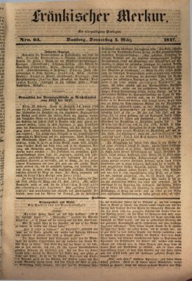 Fränkischer Merkur (Bamberger Zeitung) Donnerstag 4. März 1847