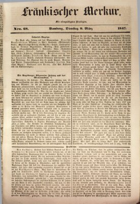 Fränkischer Merkur (Bamberger Zeitung) Dienstag 9. März 1847