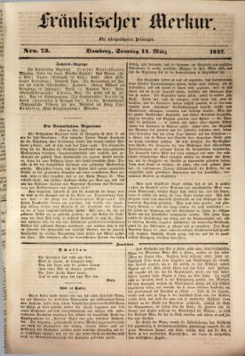 Fränkischer Merkur (Bamberger Zeitung) Sonntag 14. März 1847