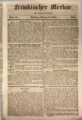 Fränkischer Merkur (Bamberger Zeitung) Montag 15. März 1847