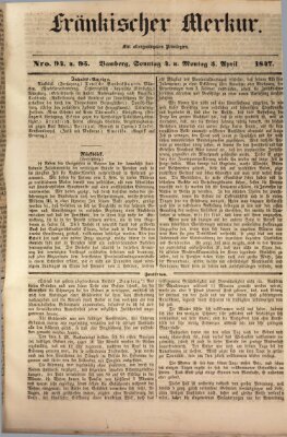 Fränkischer Merkur (Bamberger Zeitung) Montag 5. April 1847