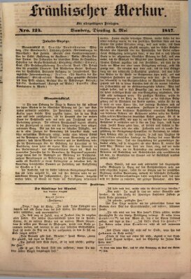 Fränkischer Merkur (Bamberger Zeitung) Dienstag 4. Mai 1847