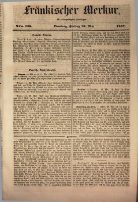 Fränkischer Merkur (Bamberger Zeitung) Freitag 28. Mai 1847