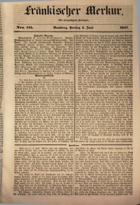 Fränkischer Merkur (Bamberger Zeitung) Freitag 4. Juni 1847