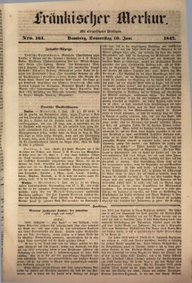 Fränkischer Merkur (Bamberger Zeitung) Donnerstag 10. Juni 1847