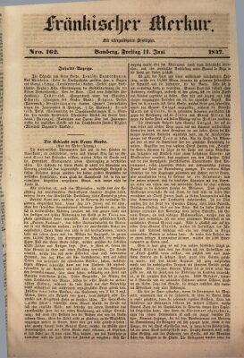 Fränkischer Merkur (Bamberger Zeitung) Freitag 11. Juni 1847