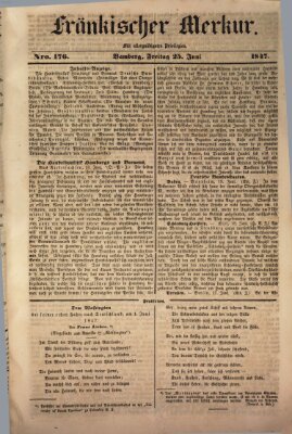 Fränkischer Merkur (Bamberger Zeitung) Freitag 25. Juni 1847