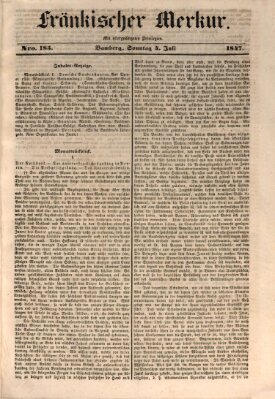 Fränkischer Merkur (Bamberger Zeitung) Sonntag 4. Juli 1847