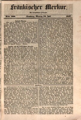 Fränkischer Merkur (Bamberger Zeitung) Montag 19. Juli 1847