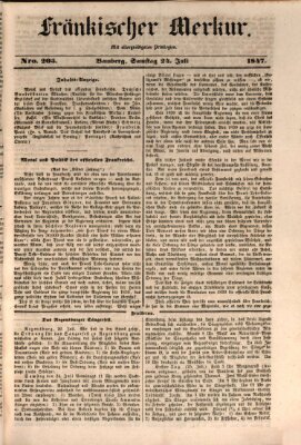 Fränkischer Merkur (Bamberger Zeitung) Samstag 24. Juli 1847