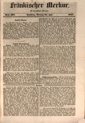 Fränkischer Merkur (Bamberger Zeitung) Montag 26. Juli 1847