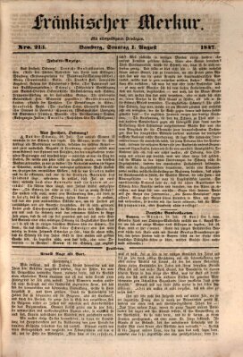 Fränkischer Merkur (Bamberger Zeitung) Sonntag 1. August 1847