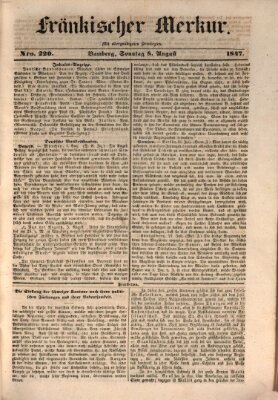 Fränkischer Merkur (Bamberger Zeitung) Sonntag 8. August 1847