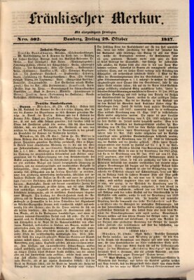 Fränkischer Merkur (Bamberger Zeitung) Freitag 29. Oktober 1847