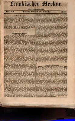 Fränkischer Merkur (Bamberger Zeitung) Mittwoch 10. November 1847