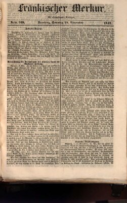 Fränkischer Merkur (Bamberger Zeitung) Sonntag 14. November 1847